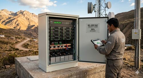 kasus perusahaan terbaru tentang Pemanfaatan Stasiun Basis di Suhu Kering Ekstrim: Kinerja Konstan dari Flatpack2 Rectifier pada -40°C