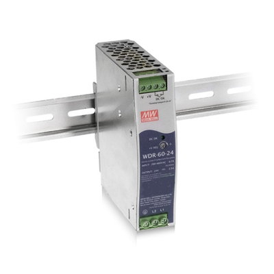 60W Mean Well WDR-60-5 Rail Power Supply Efisiensi Tinggi 93%