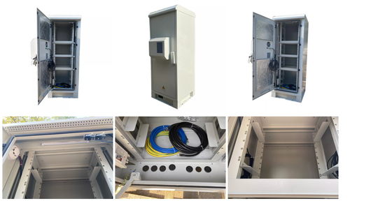 IP55 IP65 Kabinet Telekomunikasi Luar Ruangan Tahan Air OEM 18U 22U 32U