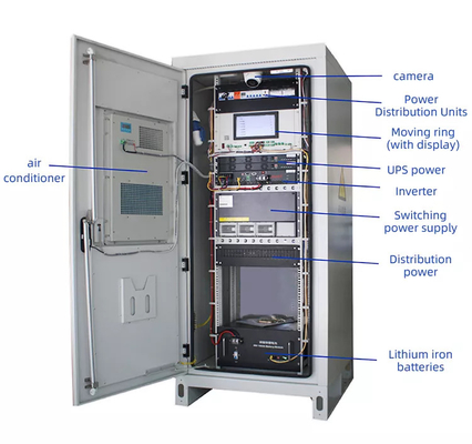 IP55 IP65 Kabinet Telekomunikasi Luar Ruangan Tahan Air OEM 18U 22U 32U