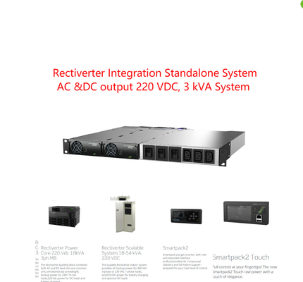 Sistem Terintegrasi Eltek Rectiverter Mandiri 3kva 1 Phase 220 Vdc