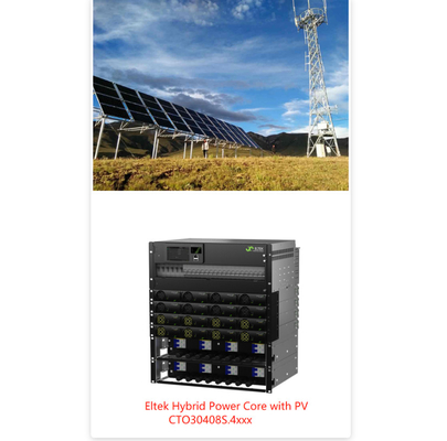 Sistem hibrida telekomunikasi 16KW 24KW dengan MPPT dan modul surya Eltek Brand 241119.650 241115.650