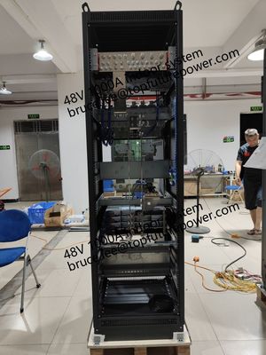 Sistem Tenaga Telekomunikasi Dalam Ruangan 48Vdc 48KW 1000A yang Dibuat Khusus dengan Penyearah FP2 untuk Pusat Data