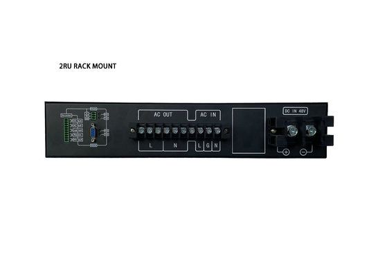 3Kva Charger 19"2U Rack Mount Dibangun-in Charger Off-grid Inverter Dengan Anti Short Overload Protection