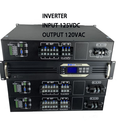 DC ke AC 19 Inch Rack Mount Inverter Dc 125v ke 120v 3kva 2400w Inverter Gelombang Sinus Murni