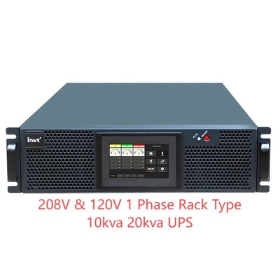Tiga Fase Rack Online UPS 208 V 120 V 3/3 3/1 Fleksibel 19 Inch 10kva 20kva