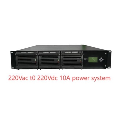 19 Inch Modular Rectifier System 220Vac hingga 220Vdc 10A Sistem Daya DC Tertanam