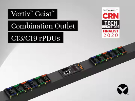 Vertiv Geist GU1 16A/32A Smart PDU C13/C19 Distribusi Daya Rak Modular dengan Pemantauan Energi untuk Manajemen Jarak Jauh Pusat Data