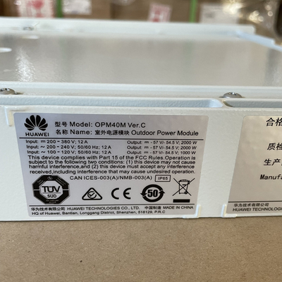 Modul Daya Luar Ruangan Hua-wei OPM40M 48V40A AC Direct Rectifier Sistem 48V2000W Untuk Daya Telekomunikasi