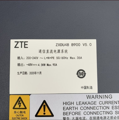 ZTE ZXDU48 B900 V5.0 Komunikasi Pasokan Daya DC Sistem Daya 48V90A AC Untuk Komunikasi Langsung Peralatan