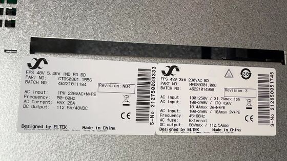 Eltek 24V Flatpack S 1U 5R 9kw Sistem Daya Telekom 241122.900 Smartpack S pengontrol