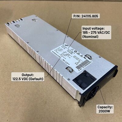 Modul Penyearah Eltek Flatpack2 110V 2000 HE P/N: 241115.805 Daya DC Efisiensi Tinggi untuk Gardu Induk Utilitas