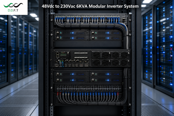 Sistem Inverter Modular 6KVA Keandalan Tinggi - Gelombang Sinus Murni 48Vdc hingga 220Vac untuk Telekomunikasi