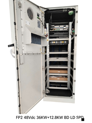Kabinet Tenaga Surya-Hibrida 48Vdc 36+12.8KW dengan Enklosur Tipe 4 dan Modul Flatpack2