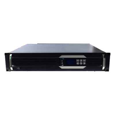 Inverter Rak 6KVA 125VDC ke 220VAC 4800W Gelombang Sinus Murni Catu Daya Telekomunikasi dengan 4 Soket C13 Dibuat Khusus