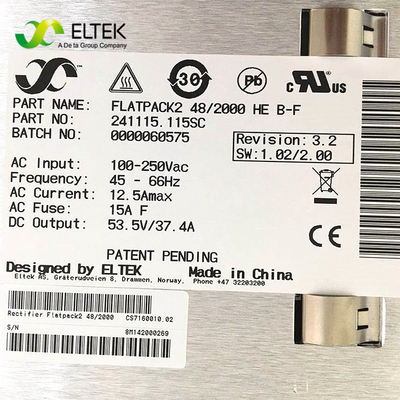 Eltek 241115.105 FP2 48/2000HE 48Vdc 2000W AC DC Modul Efisiensi Tinggi