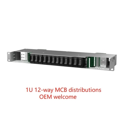 12 Way MCB Data Center Rack Unit Distribusi Daya PDU 1U