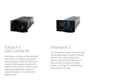 Eltek Flatpack S 24V 2U tinggi dengan 3 penyearah Flatpack S 24/1000HE FlatpackS 24/1800HE (MFGS0302.001 MFGS0302.002)