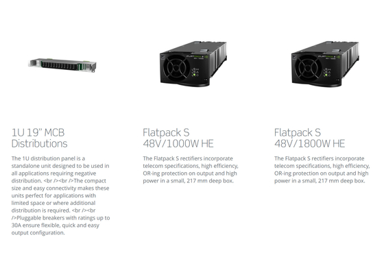 Sistem Tenaga Flatpack 9KW Flatpack S 2U 48/1800HE 150A CTO0502.Nnnn