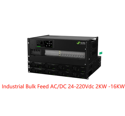 Sistem AC / DC Pakan Massal Industri Eltek 24-220Vdc 2kw- 16kw dengan Flatpack 2 Rectifier